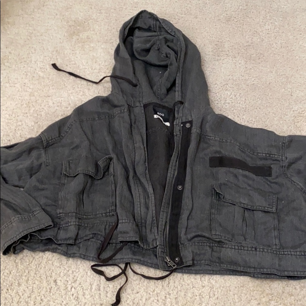 BDG crop olive green jacket